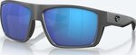 Costa Del Mar Bloke 127 Matte Gray Matte Black Blue Mirror 580G Sunglasses